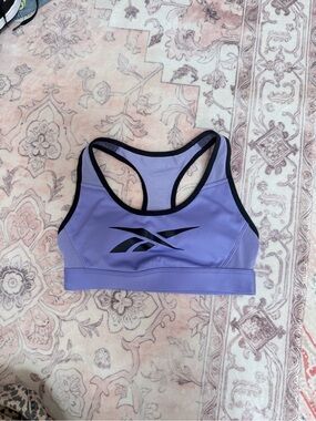 Reebok Lilac Racerback Sports Bra with Black Trim